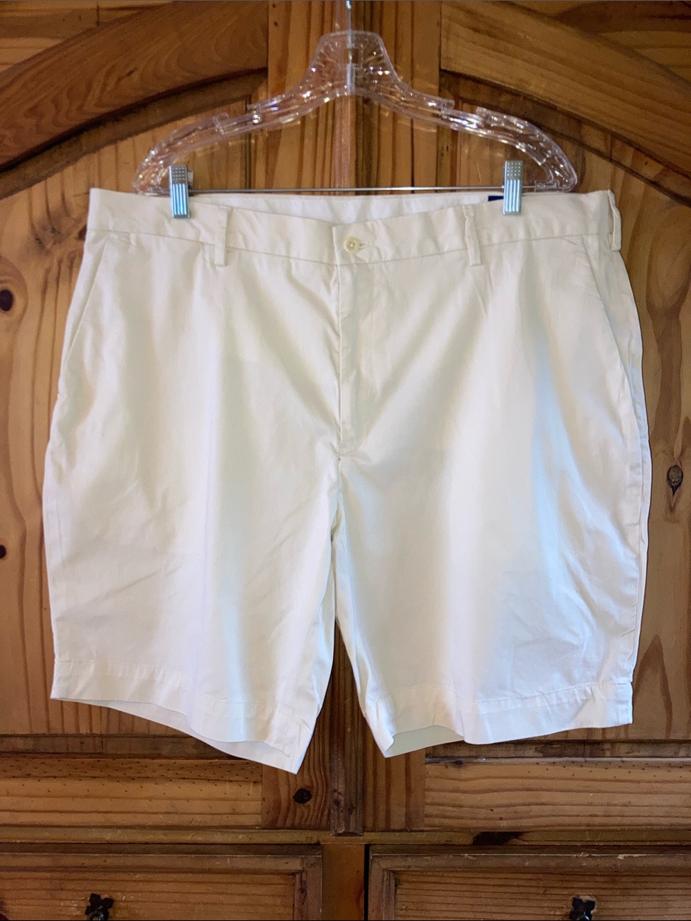 Men Polo Ralph Lauren Stretch Classic Fit ivory chino shorts size 40